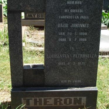 THERON David Johannes 1900-1968 &amp; Lourentia Petronella -1971