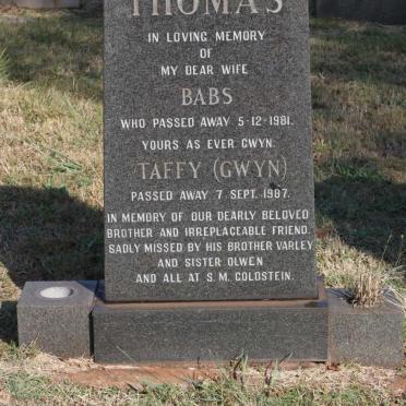 THOMAS Taffy -1987 &amp; Babs -1981