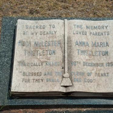THISTLETON Hugh McLester -1958 &amp; Anna Maria -1958