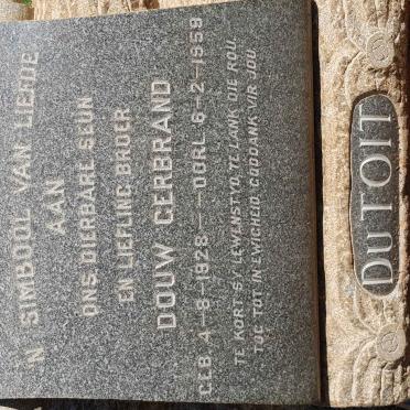 TOIT Douw Gerbrand, du 1928-1959