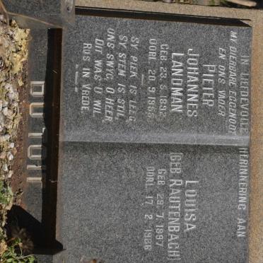 TOIT Pieter Johannes Landman, du 1892-1955 &amp; Louisa RAUTENBACH 1897-1986