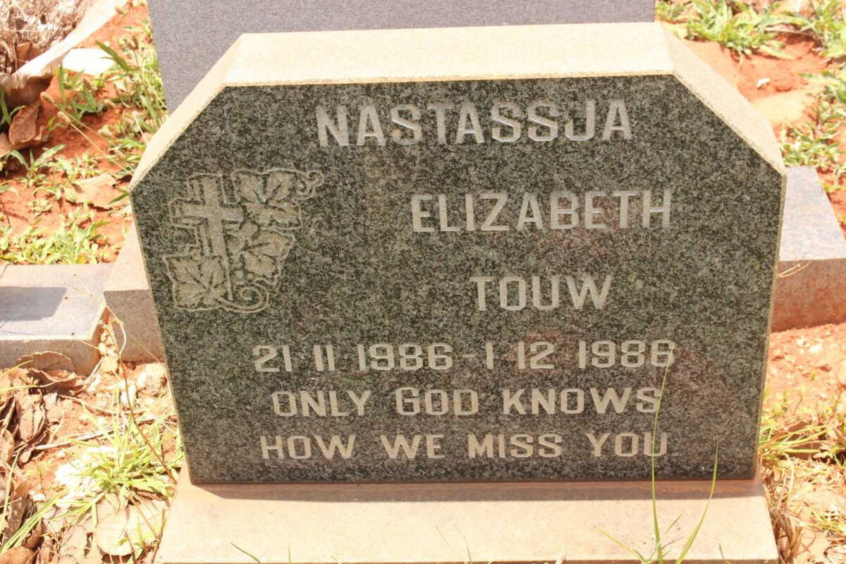 TOUW Nastassja Elizabeth 1986-1986