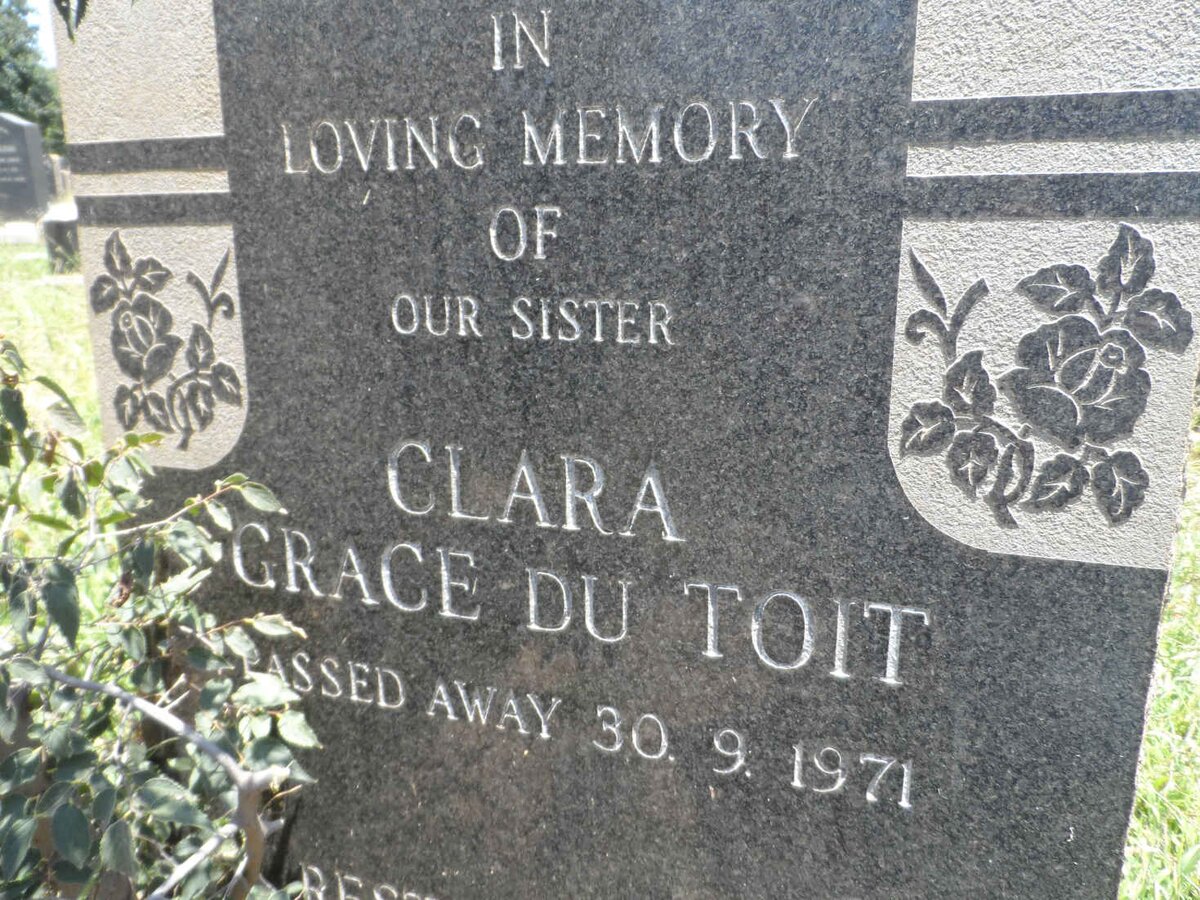 TOIT Clara Grace, du -1971