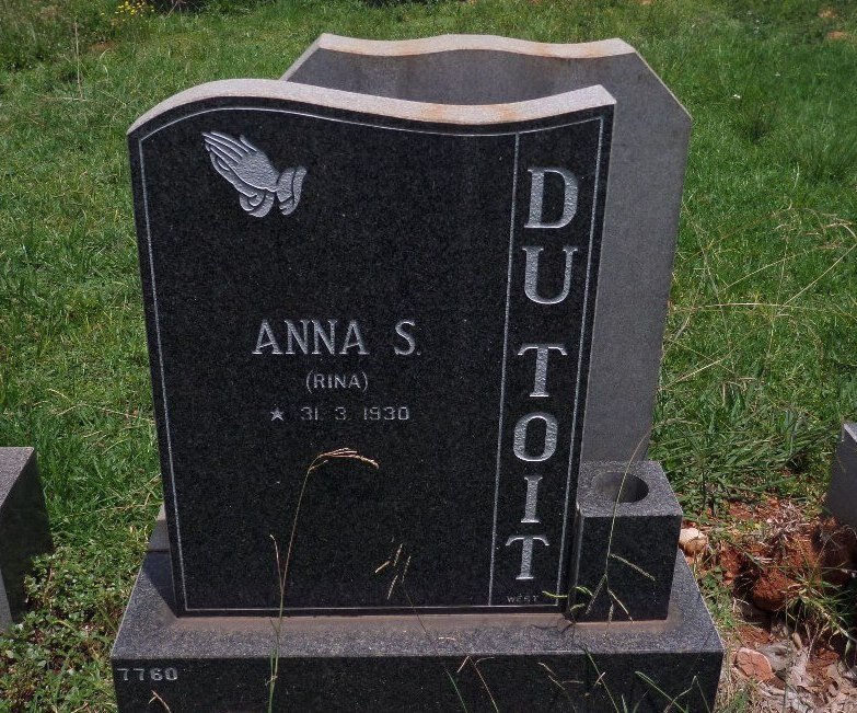 TOIT Anna S., du 1930-