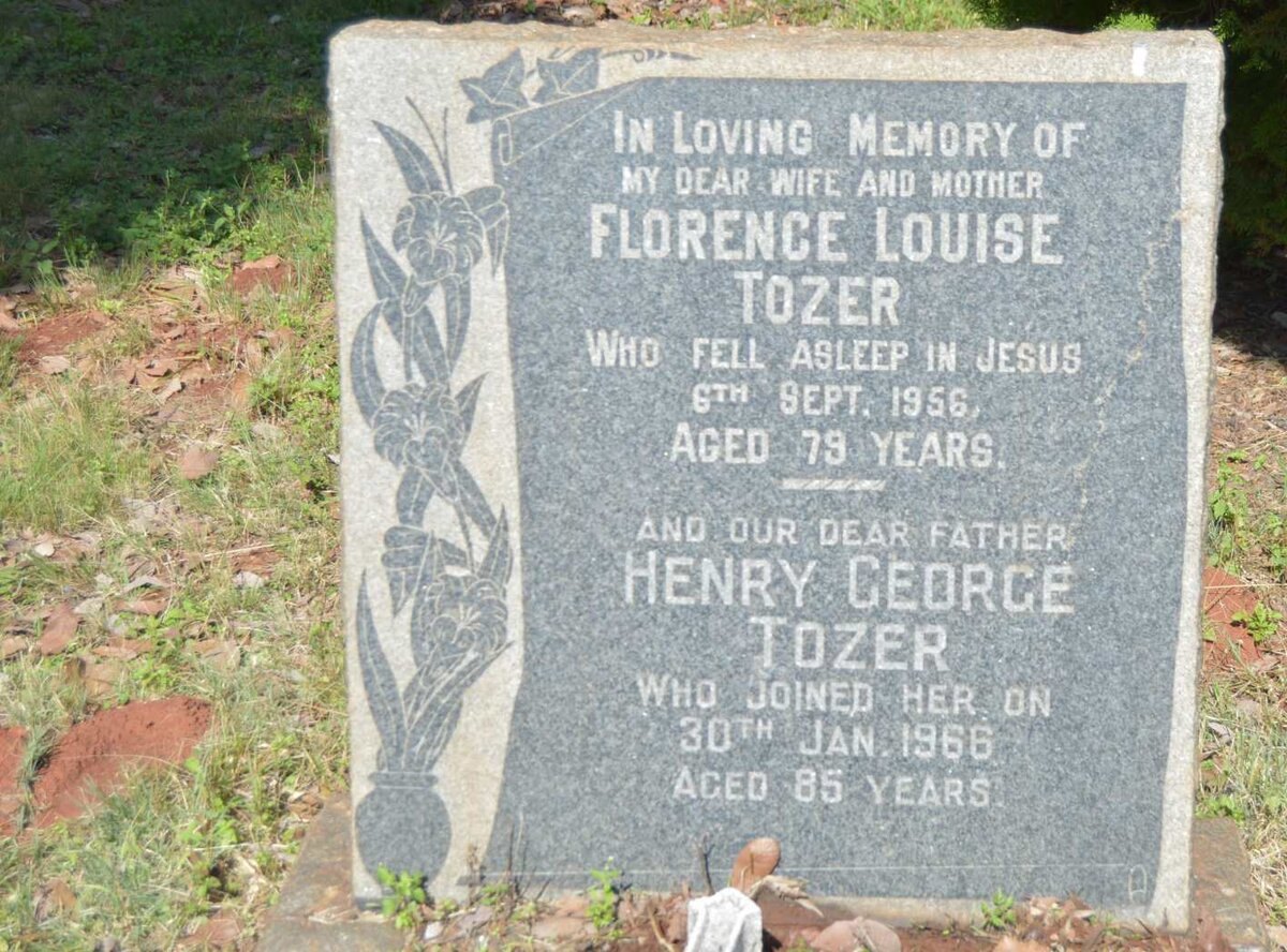 TOZER Henry George -1966 &amp; Florence Louise -1956