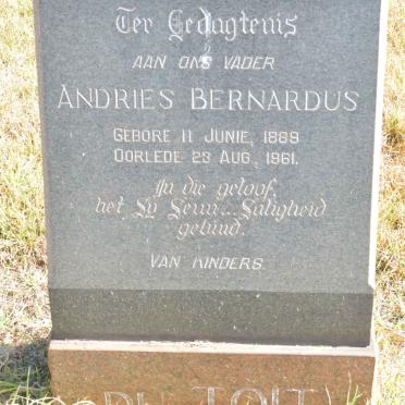 TOIT Andries Bernardus, du 1889-1961