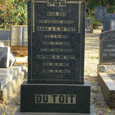 TOIT Anna J.C., du 1872-1949 :: DU TOIT Antonie G. 1903-1945