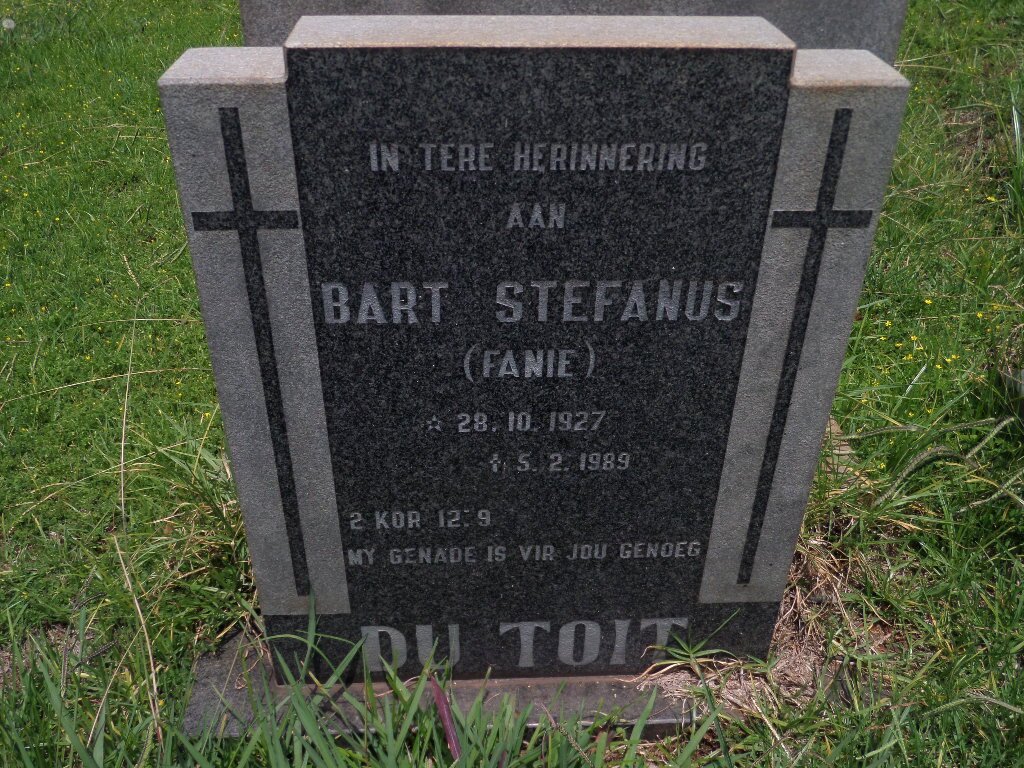 TOIT Bart Stefanus, du 1927-1989