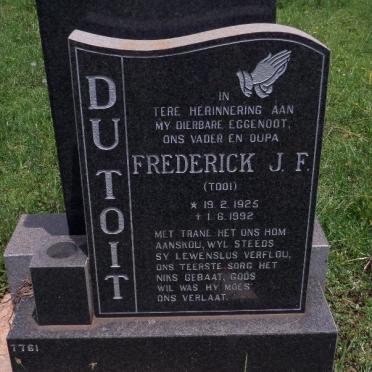 TOIT Frederick J.F., du 1925-1992