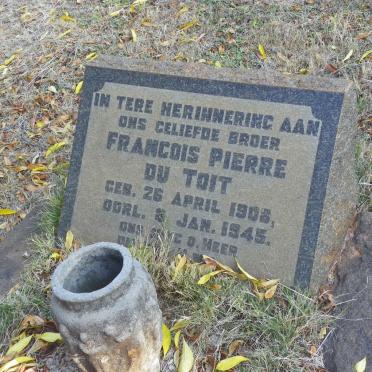 TOIT Francois Pierre, du 1908-1945