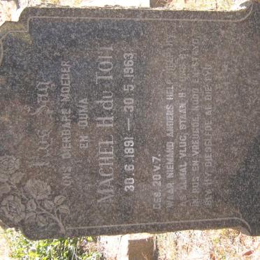 TOIT Machel H., du 1891-1963