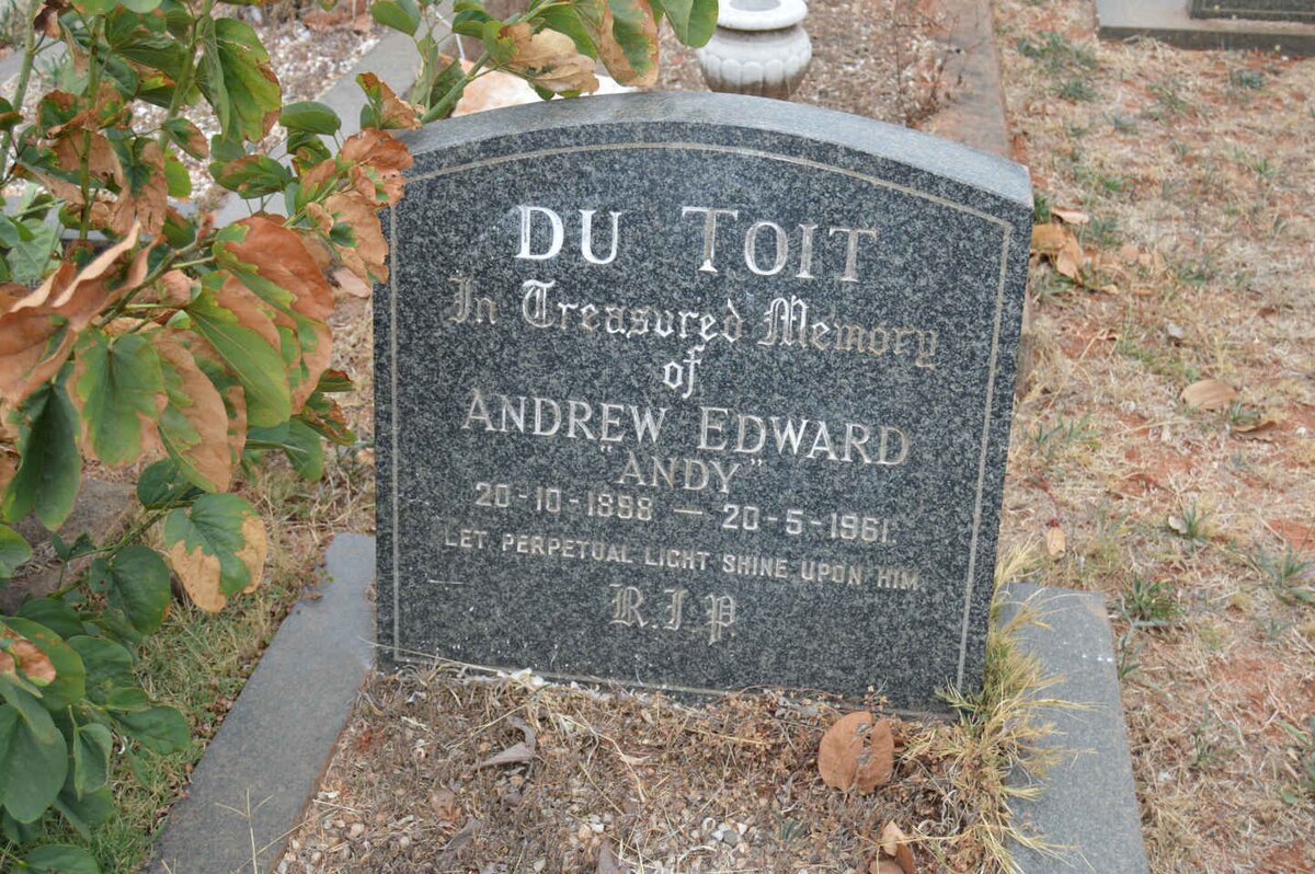 TOIT Andrew Edward, du 1898-1961