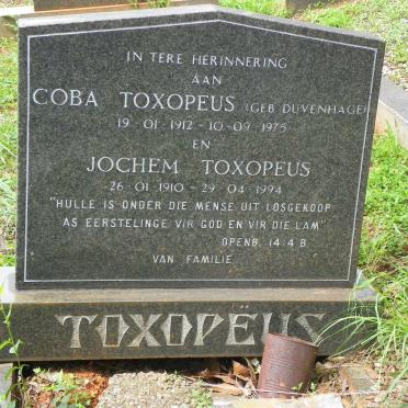 TOXOPËUS Jochem 1910-1994 &amp; Coba DUVENHAGE 1912-1975