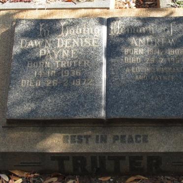 TRUTER Andrew 1908-1957 :: PAYNE Dawn Denise nee TRUTER 1936-1972