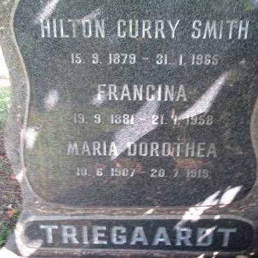 TRIEGAARDT Hilton Curry Smith 1879-1965 &amp; Francina 1881-1958 :: TRIEGAARDT Maria Dorothea 1907-1919