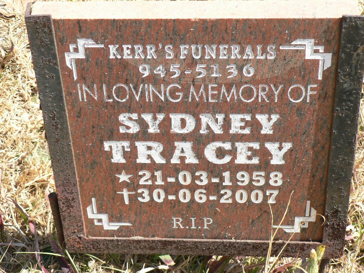 TRACEY Sydney 1958-2007