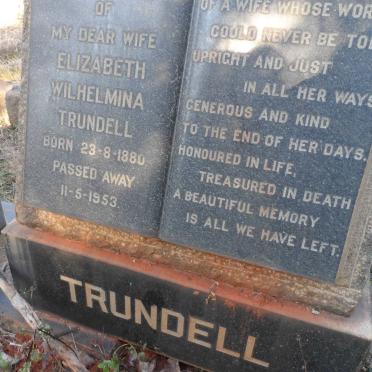 TRUNDELL Elizabeth Wilhelmina 1880-1953