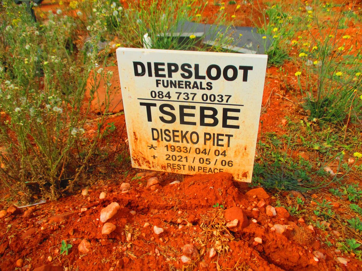 TSEBE Diseko Piet 1933-2021