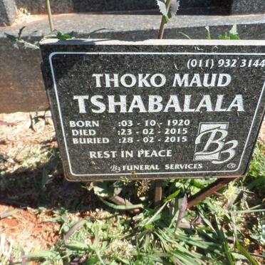 TSHABALALA Thoko Maud 1920-2015