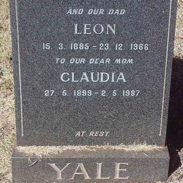 YALE Leon 1885-1966 &amp; Claudia 1899-1987 