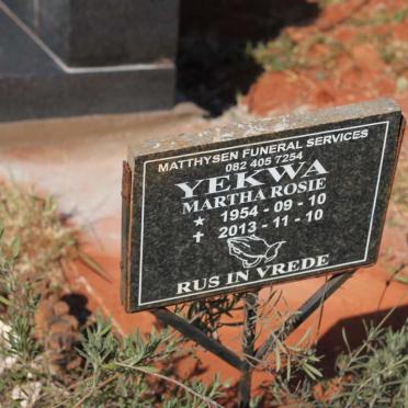 YEKWA Martha Rosie 1954-2013