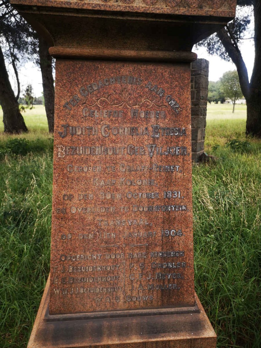 BUIZUIDENHOUT Judith Cornelia Etresia nee VILJOEN 1831-1904