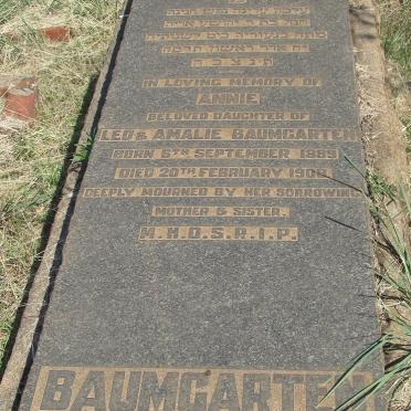 BAUMGARTEN Annie 1899-1908