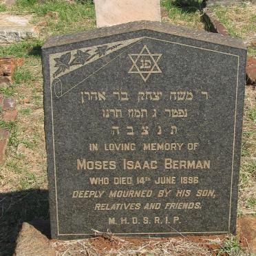 BERMAN Moses Isaac -1896