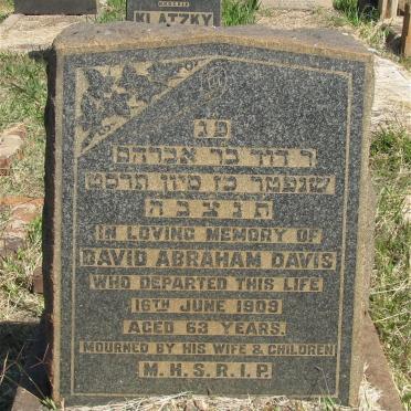 DAVIS David Abraham -1909