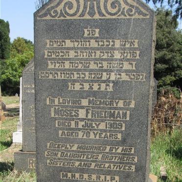 FRIEDMAN Moses -1909