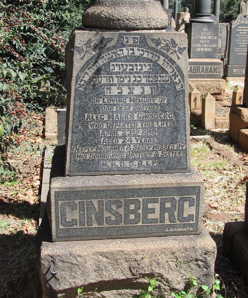 GINSBERG Alec Marks -1919