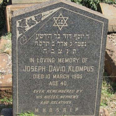 KLOMPUS Joseph David -1905