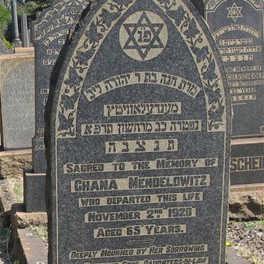 MENDELOWITZ Chana -1920