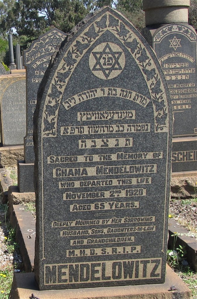 MENDELOWITZ Chana -1920