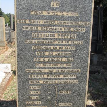 POPPER Gottlieb -1912