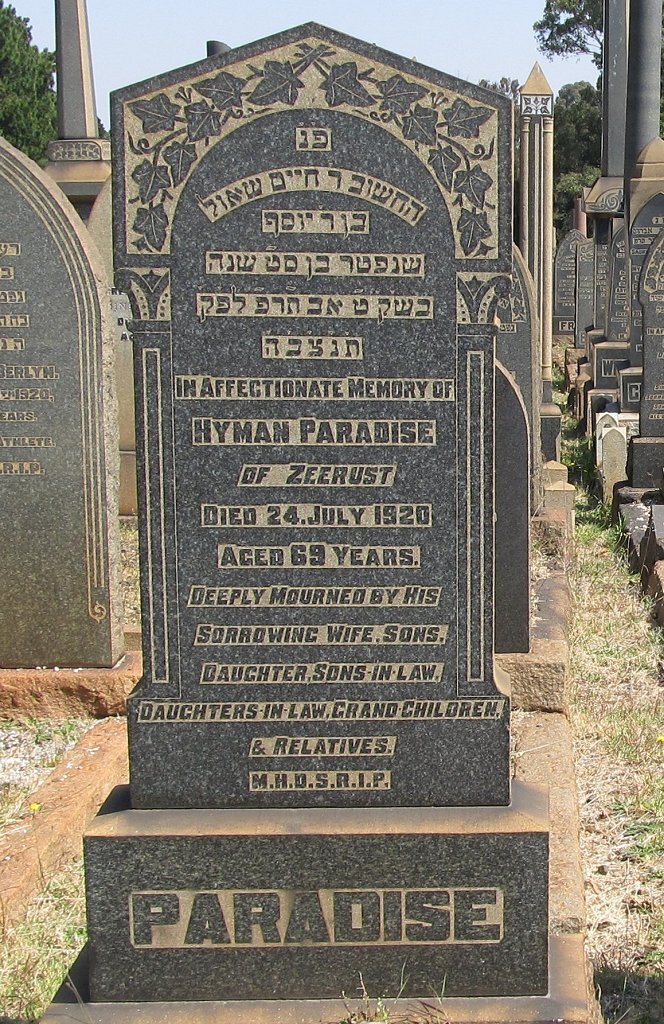PARADISE Hyman -1920