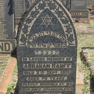 RAUFF Abraham -1920