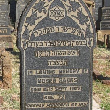 SACKS Moses -1917