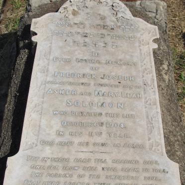SOLOMON Fredrick Joseph -1904