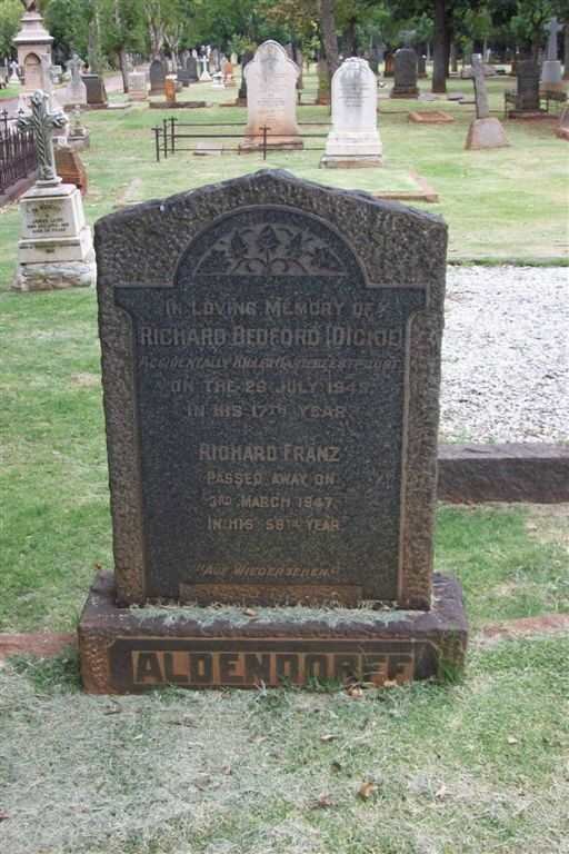 ALDENDORFF Richard Bedford -1943 :: ALDENDORFF Richard Franz -1947