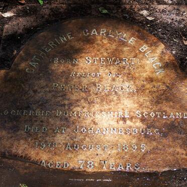 BLACK Catherine Carlyle nee STEWART -1895