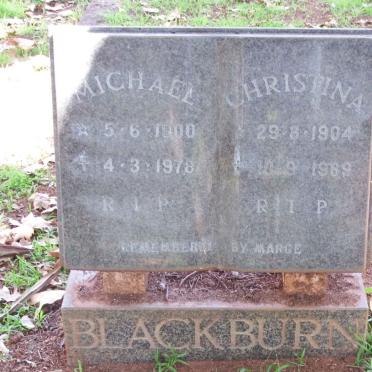 BLACKBURN Michael 1900-1978 &amp; Christina 1904-1989