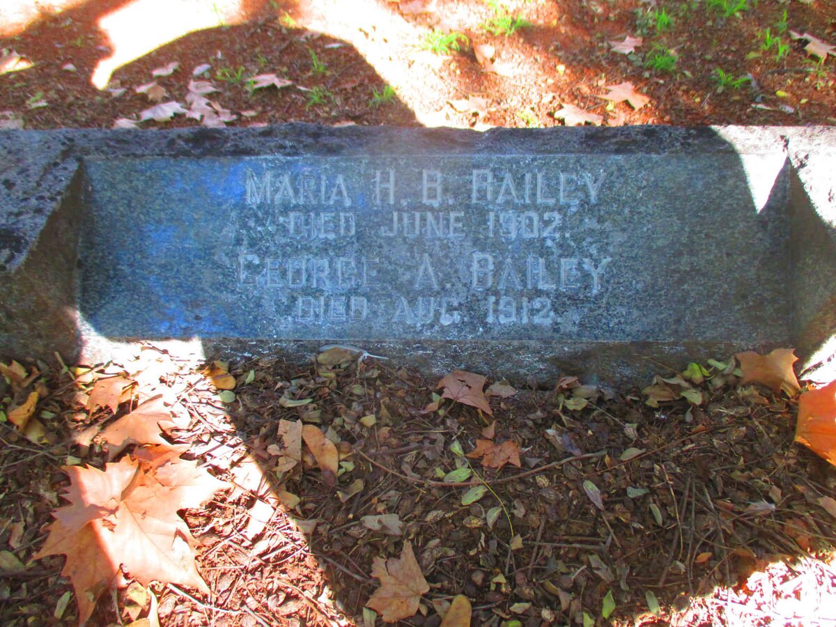 BAILEY George A. -1912 &amp; Maria H.B -1902