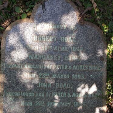 BOAG Robert -1891 :: BOAG Margaret -1893 :: BOAG John -1895
