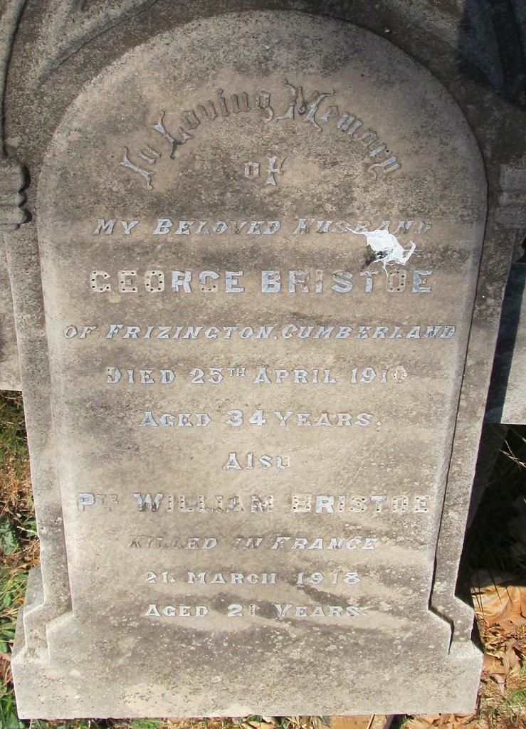 BRISTOE George -1910 :: BRISTOE William -1918