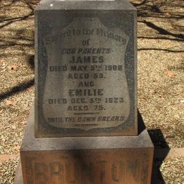 BRUNTON James -1908 &amp; Emilie -1923
