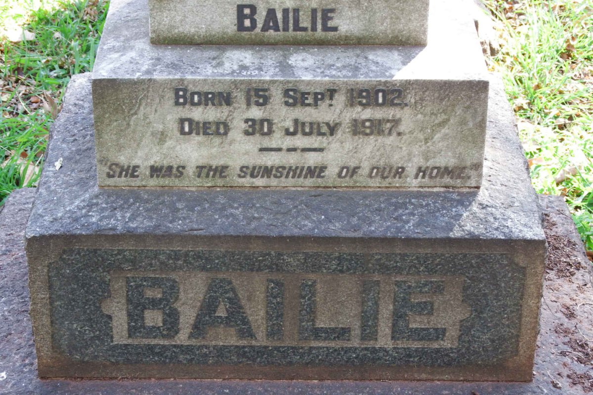 BAILIE Francis Hope 1902-1917