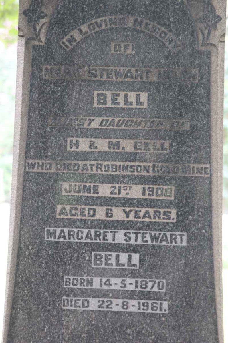 BELL Margaret Stewart 1870-1961 :: BELL Mary Stewart Helen -1908