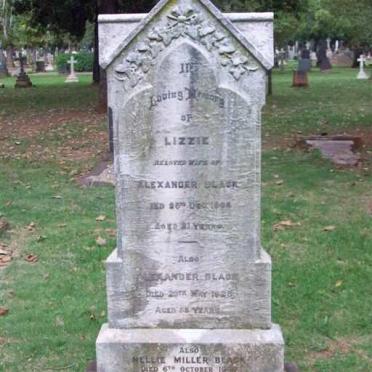 BLACK Alexander 1870-1925 &amp; Lizzie 1872-1903 :: BLACK Nellie Miller 1878-1949