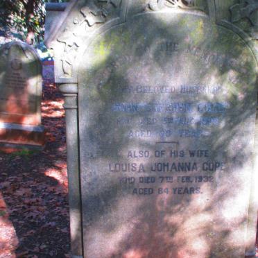 COPE John Stephen -1899 &amp; Louisa Johanna -1932